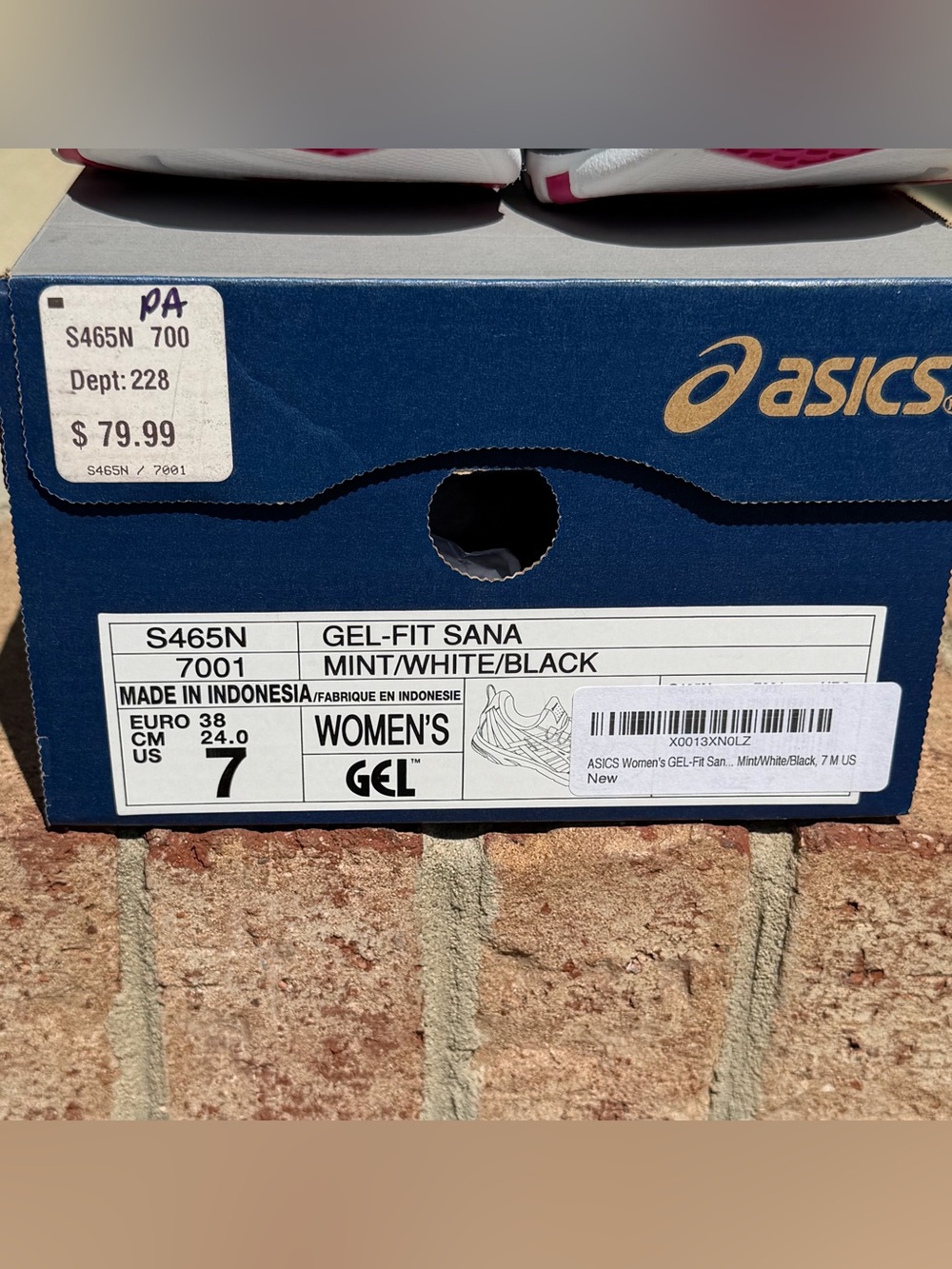 New ASICS Gel-Fit Sana Training Shoes in Mint/White/Black Size 7 - Picture 8 of 9